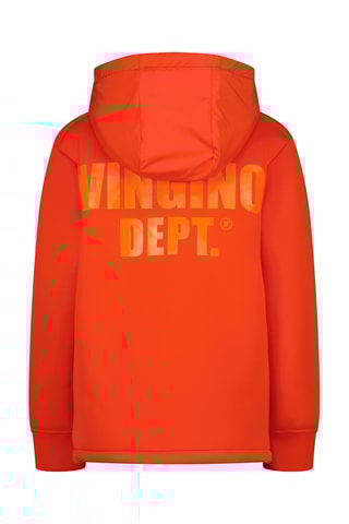 Casaco com capuz - Vermelho e laranja