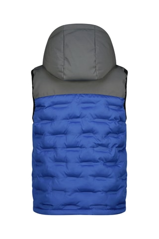 Colete com capuz - Azul-real e cinzento-claro
