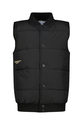 Colete acolchoado - Preto e cru