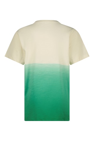 T-shirt dip and dye - Cru e verde-esmeralda