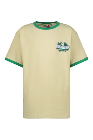 T-shirt - Cru e verde-esmeralda