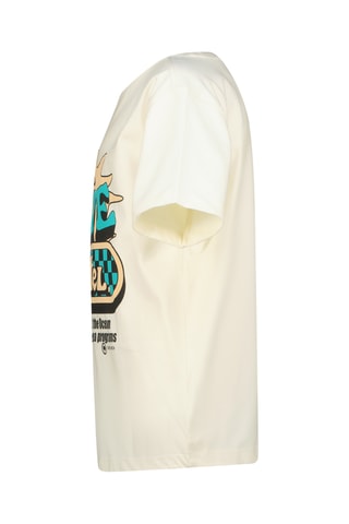 T-shirt - Cru e turquesa