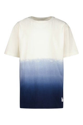 T-shirt dip and dye - Cru e azul