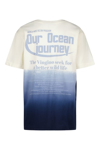 T-shirt dip and dye - Cru e azul