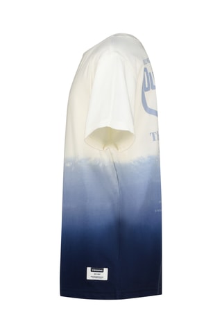 T-shirt dip and dye - Cru e azul