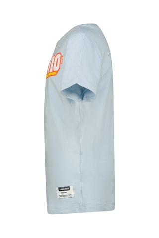 T-shirt - Azul-celeste e laranja