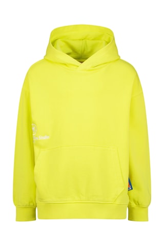 Sweat com capuz - Verde-fluorescente e rosa