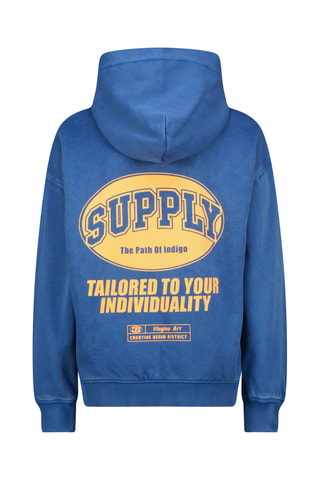 Sweat com capuz - Azul-marinho e amarelo