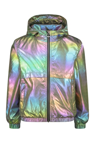 Casaco com capuz - Rosa e turquesa