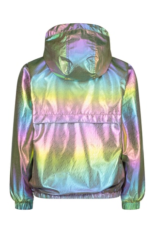 Casaco com capuz - Rosa e turquesa