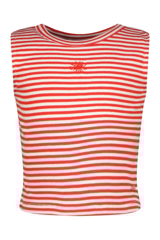 Camisola de alças - Vermelho e branco