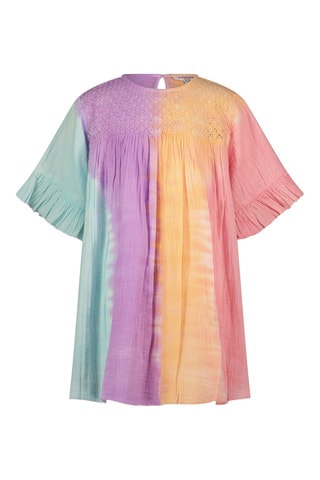 Vestido dip and dye - Violeta e laranja