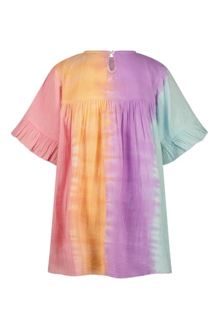 Vestido dip and dye - Violeta e laranja