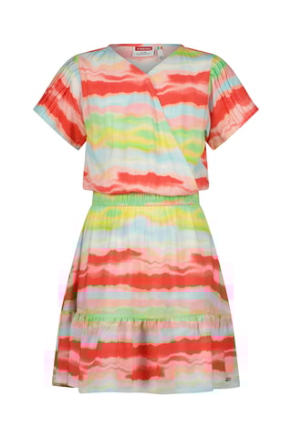 Vestido - Vermelho e verde-claro