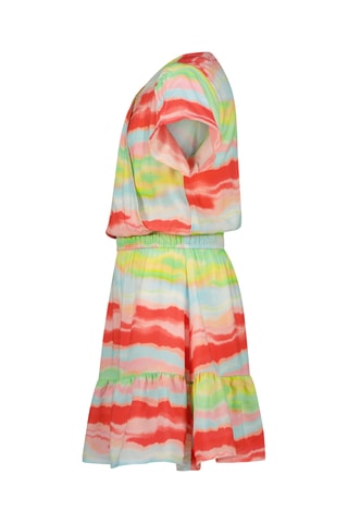 Vestido - Vermelho e verde-claro