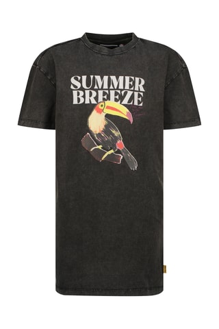 Vestido - Vermelho e verde-claro