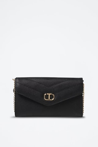 Bolso de mano de piel - Negro 