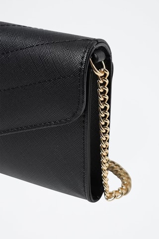 Bolso de mano de piel - Negro 