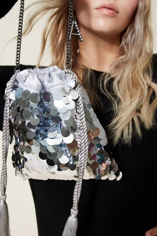 Bolso saco - Plateado