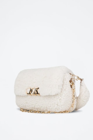 Bandolera de piel de cordero - Blanco