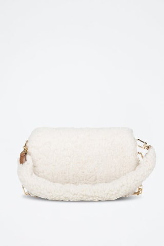 Bandolera de piel de cordero - Blanco