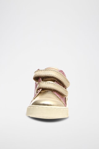 Zapatillas de piel Sasha - Rosa y plateado