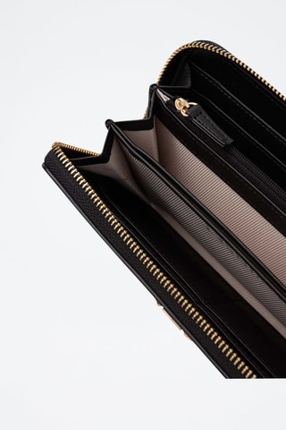 Cartera de piel - Negro 