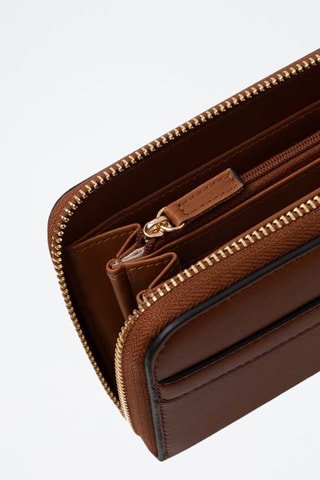 Cartera de piel - Camel