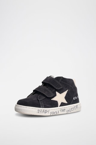 Botas de piel Pinn High - Azul marino y crudo