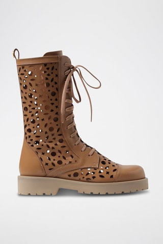 Botines de piel - Marrón