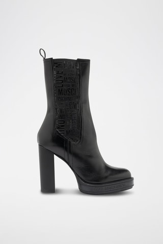 Botines Chelsea de piel - Negro