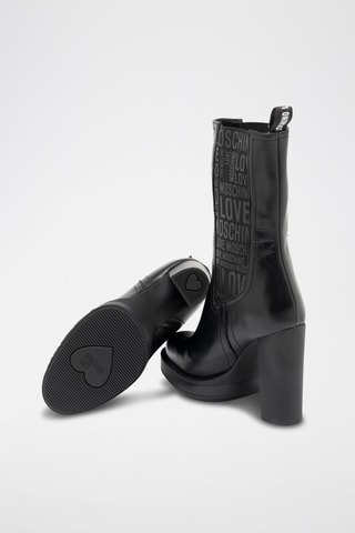 Botines Chelsea de piel - Negro