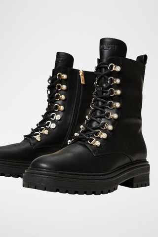 Botines de piel - Negro