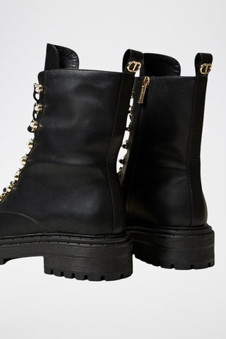 Botines de piel - Negro