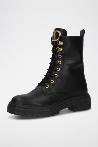 Botines de piel - Negro