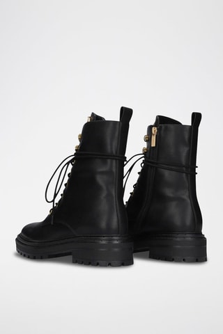 Botines de piel - Negro