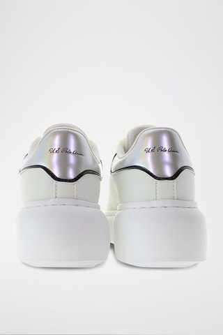 Zapatillas con plataforma Meghan - Blanco y plateado