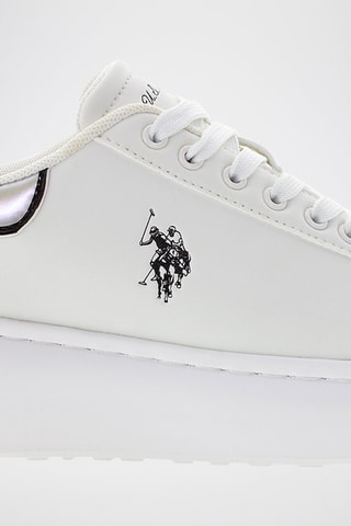 Zapatillas con plataforma Meghan - Blanco y plateado