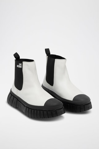 Botines de piel - Blanco