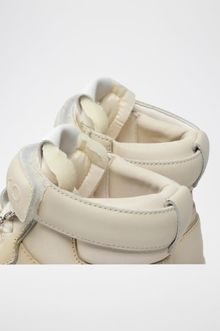 Zapatillas altas de piel - Blanco roto