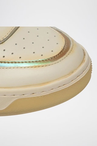 Zapatillas altas de piel - Blanco roto