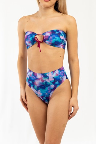 Sujetador de bikini con relleno reversible - Azul y violeta