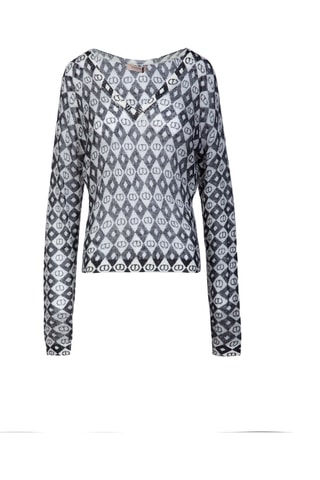 Jersey de lana y mohair - Negro y blanco