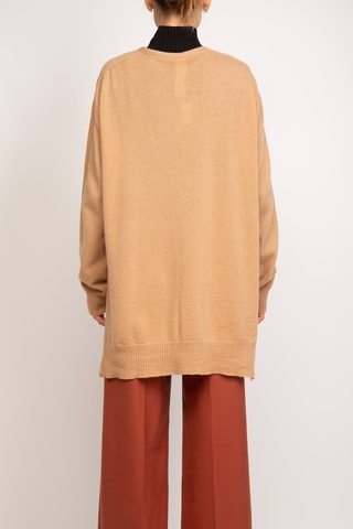 Cárdigan de lana y cachemir - Marrón claro