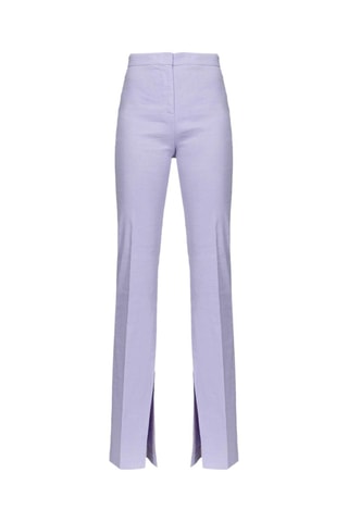 Pantalón flare de lino - Malva