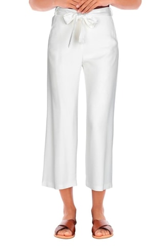 Pantalón casual de lino - Blanco