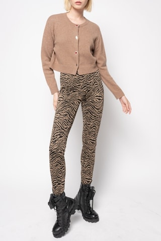 Pantalón de tiro alto - Negro y camel