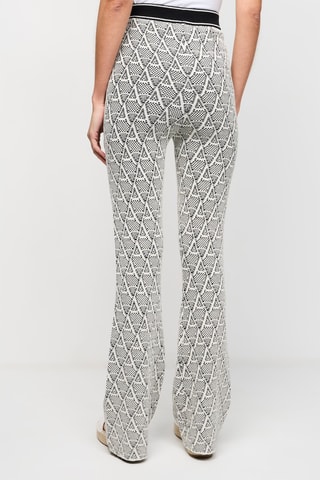 Pantalón wide leg - Negro y blanco