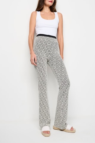 Pantalón wide leg - Negro y blanco