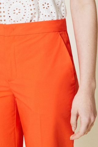 Calças direitas 7/8 Laranja